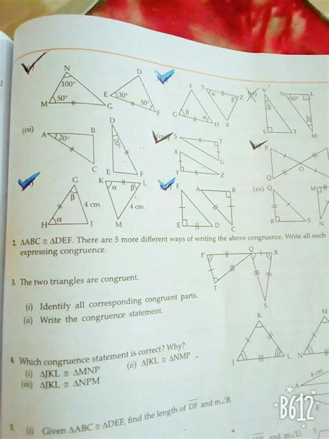 state whether these pairs of triangle are congruent giving congruence ...