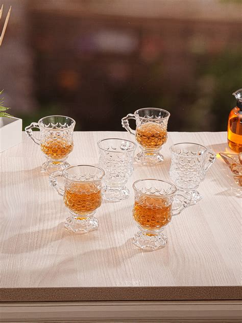 Vetra Clear Glass Tea/Coffee - Pack of 6