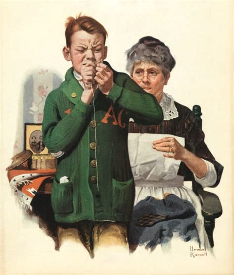 Norman Rockwell (1917) Helping Grandmother | Norman rockwell paintings ...