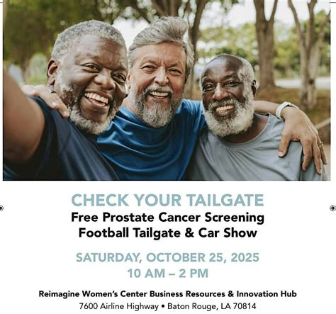 Check Your Tailgate Free Prostate Screening Event sponsored by the ACS ...
