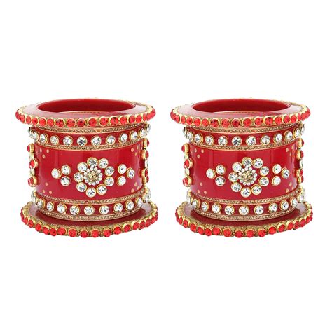Sukriti Rajasthani Ethnic Designer Handcrafted Seep Kundan Chura Weddi ...