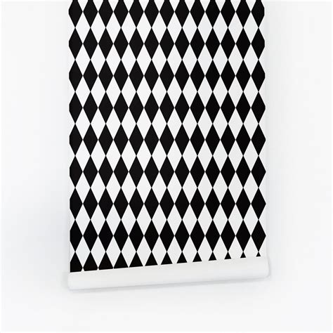 Harlequin Pattern Black And White