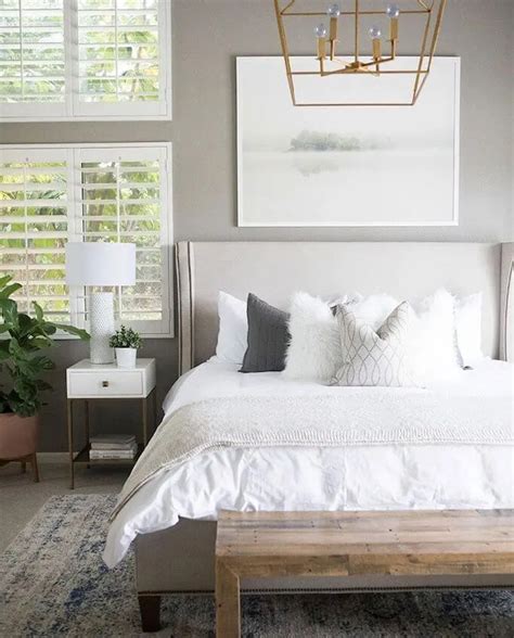 bedroom decor ideas with grey bed