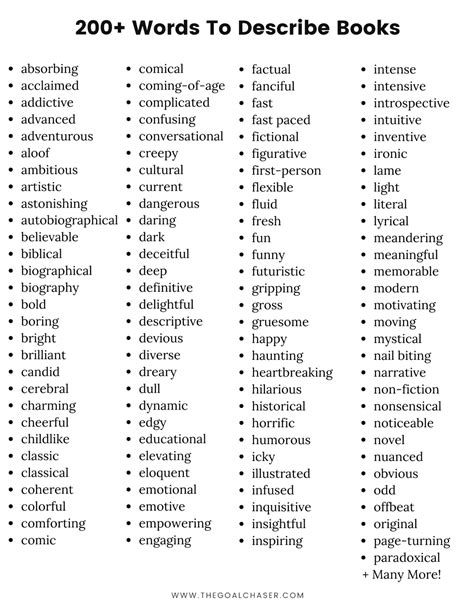 200+ Words To Describe A Book - Adjectives To Describe Any Book