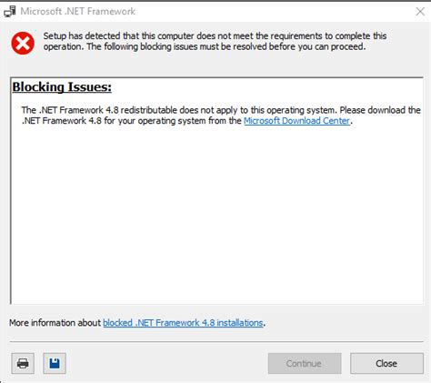 Image result for The .Net Framework 4.7.2 Redistributable Does Not Apply to This Operating System