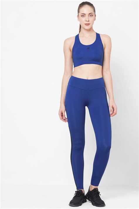 Smalt Blue Go Train Mesh Panelled Activewear Set for Women – Laasa Sports