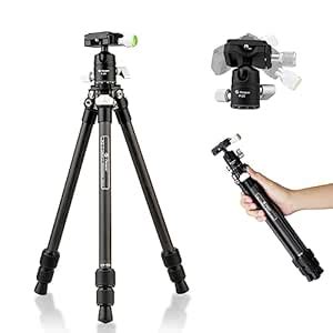 Buy Fotopro 28” Lightweight Travel Tripod, Carbon Fiber, Black, Max ...