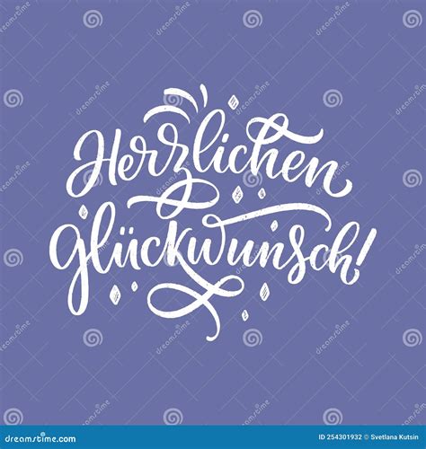 Hand Drawn Happy Birthday Lettering Quote in German - Congratulations ...