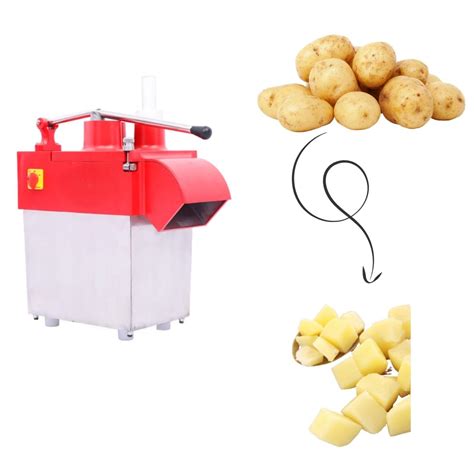 KRN Potato Cube Cutting Machine (Red) for Hotels&Restaurants, with 2 ...