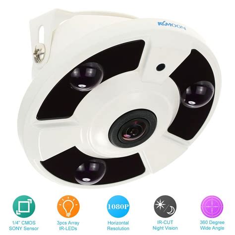 KKmoon HD 1080P 1.7mm Fisheye 360? Panoramic Security CCTV Camera Home ...