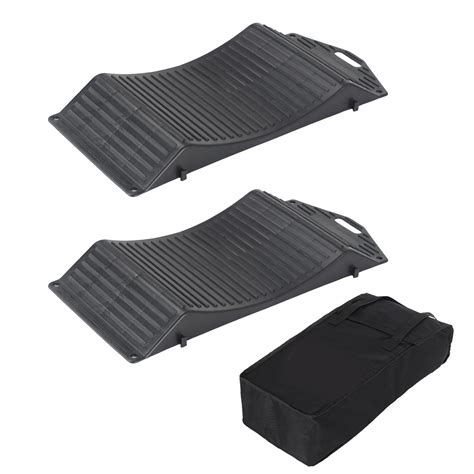 Tire Saver Ramps with Anti-Slip Pads, Tyre Protector Ramps, Curved Low ...