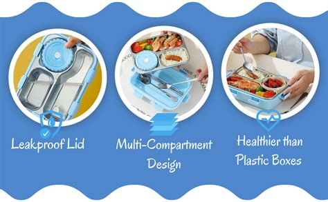 Buy D&D NX 3-Compartment Bento Lunch Box | Durable, BPA-Free ...