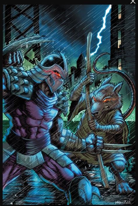 Image result for TMNT Splinter Vs Shredder