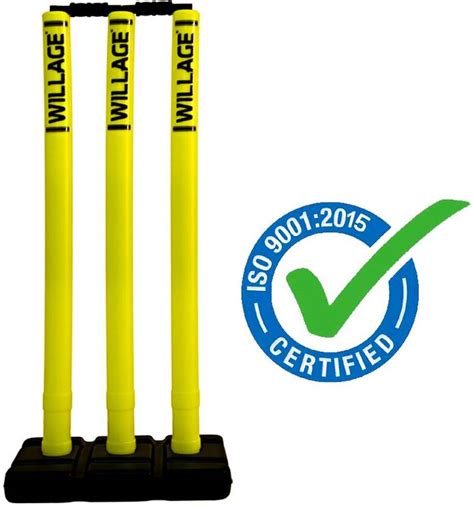 WILLAGE Cricket Wicket Plastic Cricket Stumps Set - 3 Stumps + 2 Bails ...