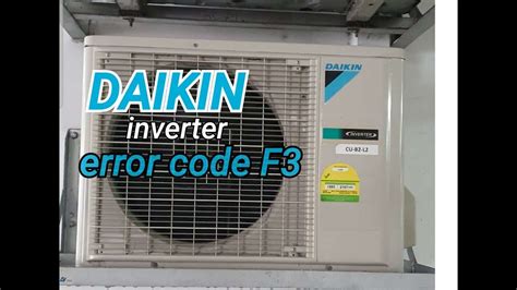 Daikin Mini Split F3 Error Code 的图像结果