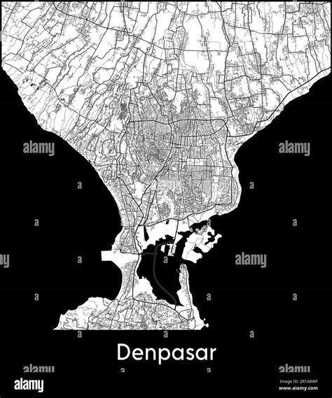 Denpasar map hi-res stock photography and images - Alamy