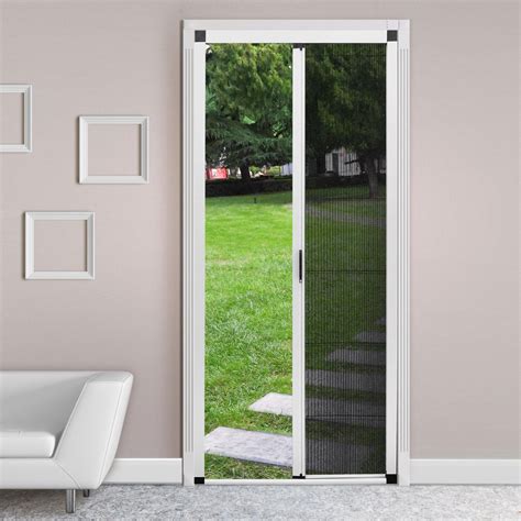 Buy No-Drilling Retractable Screen Door, Folding Door with Aluminum ...