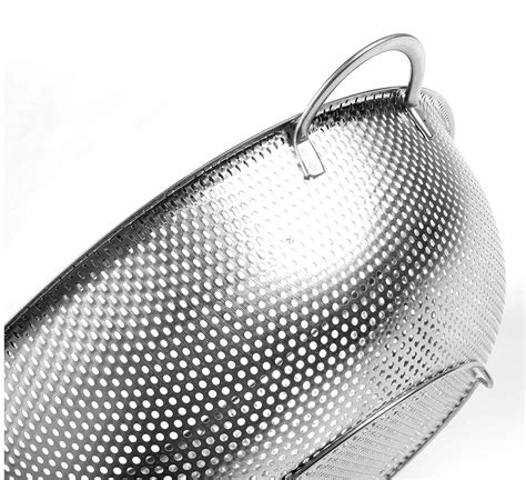 MORADIYA FRESH (LABEL) Stainless Steel Drainer Basket Rice Seave | Rice ...