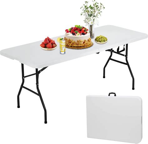 NiamVelo 6ft Folding Table Portable Plastic Indoor India | Ubuy