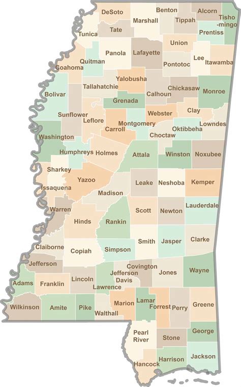 DeSoto County Map, Mississippi - US County Maps