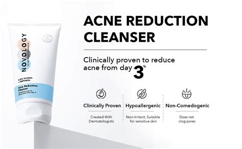 Novology Acne Reduction Cleanser | Face Wash for Acne, Whiteheads ...