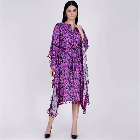 Pink Camouflage Mid Length Kaftan – First Resort by Ramola Bachchan