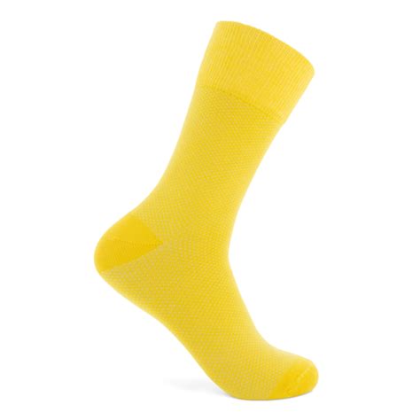 ECCO Men's Classic Birds Eye Mid-cut Socks | Yellow