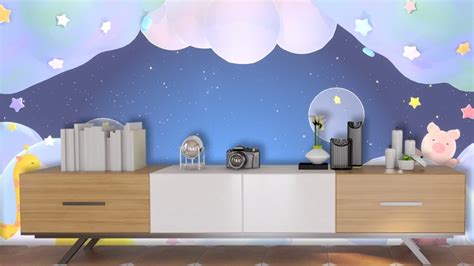Kids Room Wallpaper, Cartoon characters on a cloud - Magicdecor®