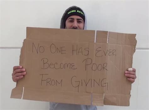 Watch: What Happens When a ''Homeless'' Man Gives People Money?