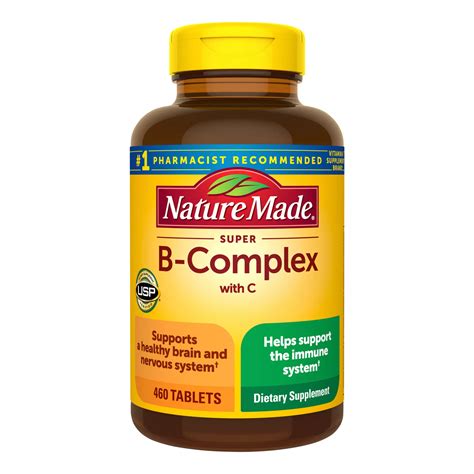 Nature Made Super B-Complex w/ Vitamin C & Folic Acid, 460 Ct. | BJ's Wholesale Club