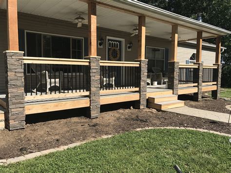 Stone Porch Columns - Front Porch ... | Stone porches, Porch remodel ...