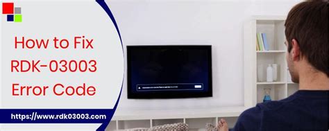 Image result for RDK 03003 Error Code