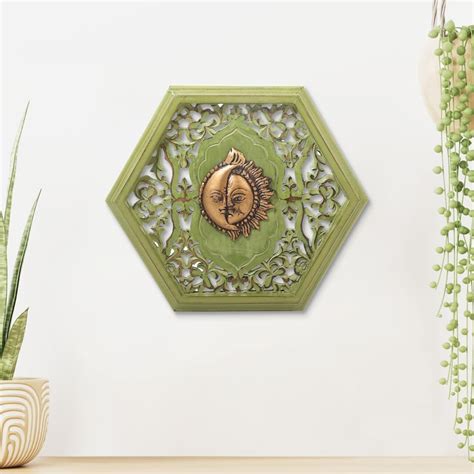 Buy Chisel Wooden Hexagon Wall Accent from Home Centre at just INR 1199.0