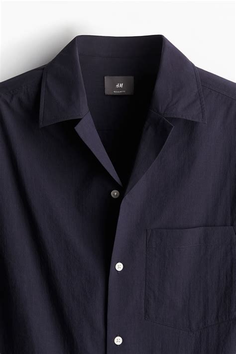 Regular Fit Resort shirt - Navy blue - Men | H&M IN