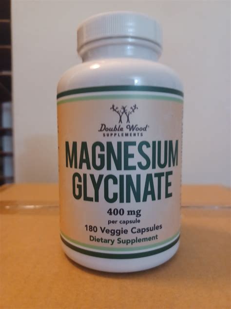 Magnesium Glycinate 400 Mg by Double Wood Supplements