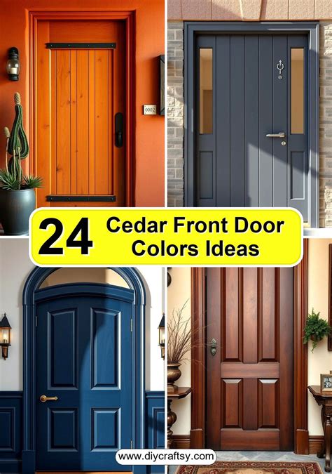 24 Cedar Front Door Color Ideas to Enhance Curb Appeal