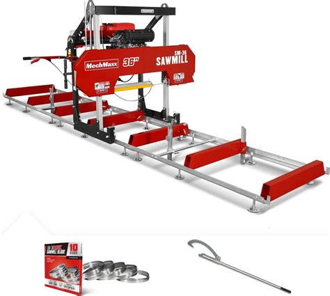 Amazon.com: MechMaxx 36" MAX Portable Sawmill, 25HP 750cc E-start V ...