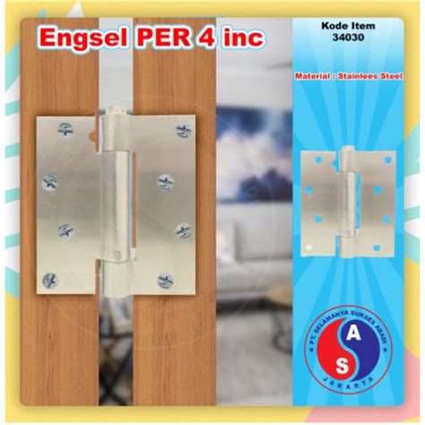 Jual ENGSEL PINTU Alumunium PER 4" Inc Inch 4 Inch STAINLEES STEEL ...