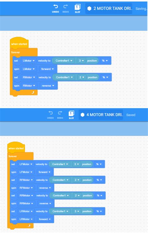 Vexcode V5 Using Tank Treads 的图像结果