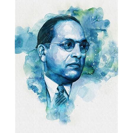 DN Art Dr B R Ambedkar Portrait - Unframed Canvas Print Rolled (42x54 ...