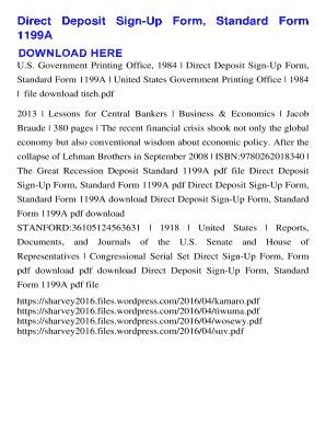 standard form 1199a instructions Templates - Fillable & Printable ...