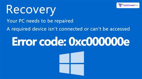 Image result for Code Error 0X0c000000e