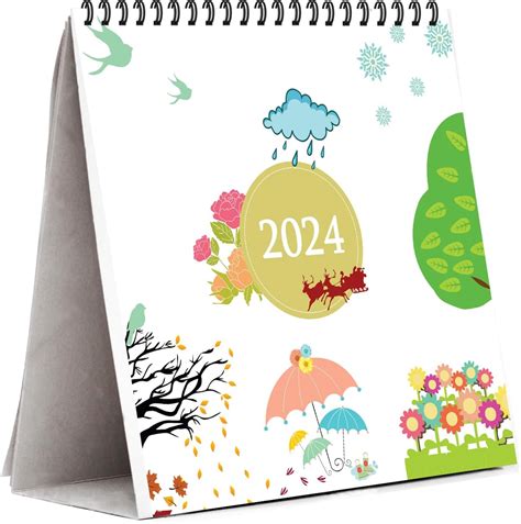 PAPER PLANE DESIGN 2024 Calendar Desk/Table Calendar Size (8 Inch x 8 ...