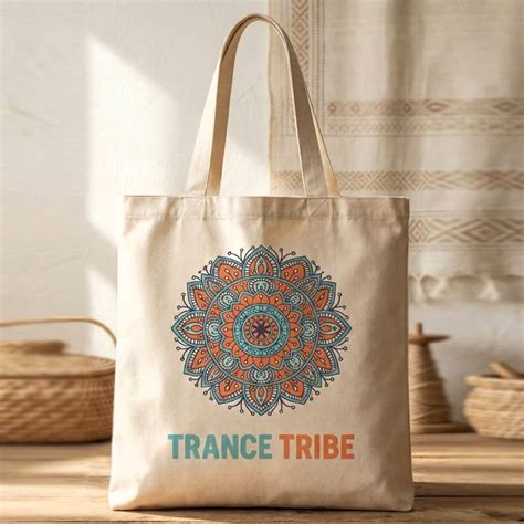 Purchase Trance Tribe Mandala Cotton Tote Bag