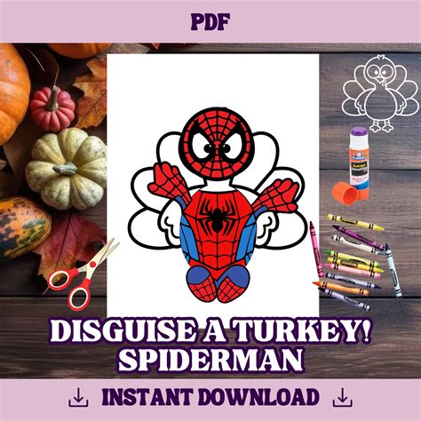 Disguise a Turkey Spider Man | FREE Printable