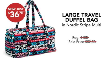 The Vera Bradley Outlet | Large Travel Duffel Bag for $36.75 ...