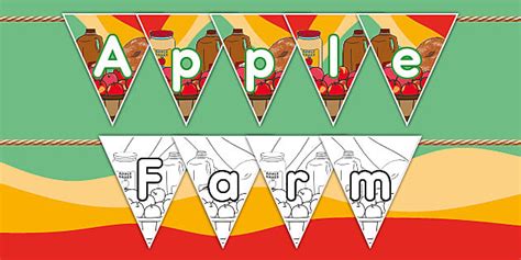 Apple Farm Stand Dramatic Play Bunting (teacher made)