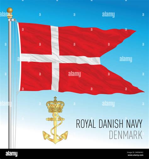Danish Royal Navy waving flag, Denmark, vector illustration Stock Vector Image & Art - Alamy