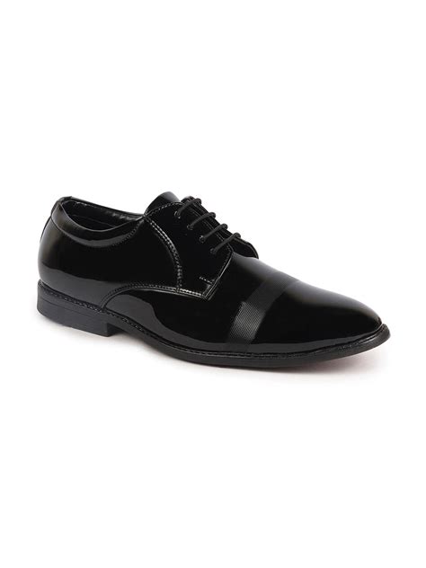 Shop Men's Black Patent Leather Party Formal Shoes Online