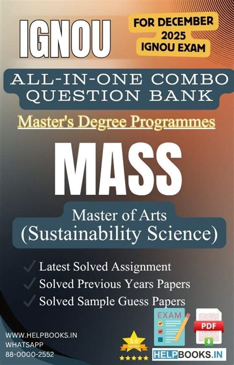 MA Sustainability Science – MASS IGNOU Study Pack | Solved PYQs, Guess ...